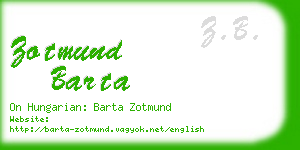 zotmund barta business card
